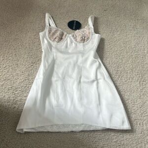 White fox mini dress